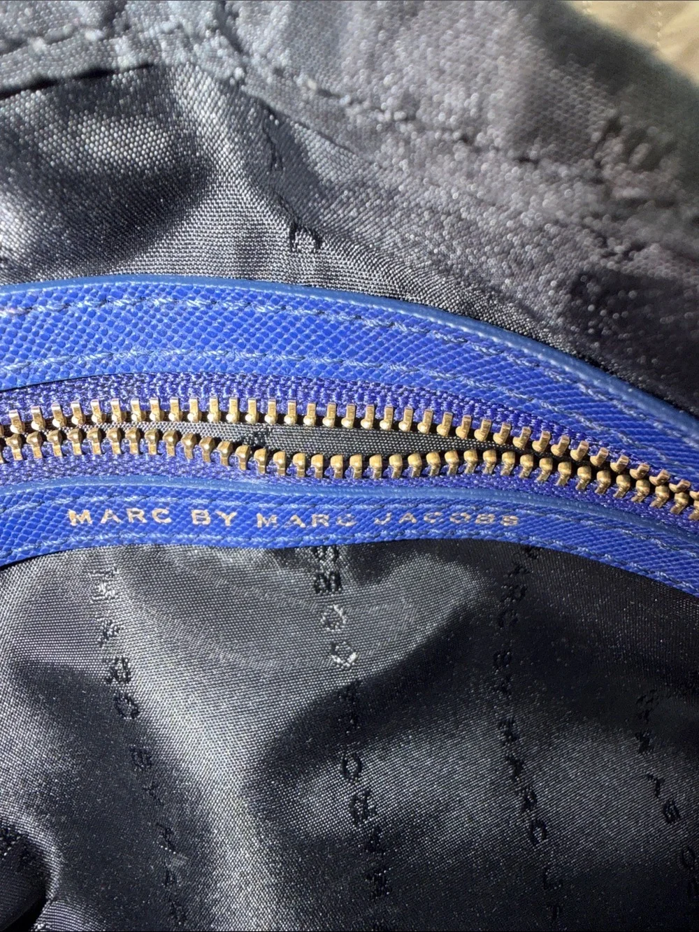 Marc by Marc Jacobs Royal Blue Nylon Crossbody with Gold Hardware